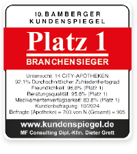 1. Platz im Kundenspiegel Bamberg