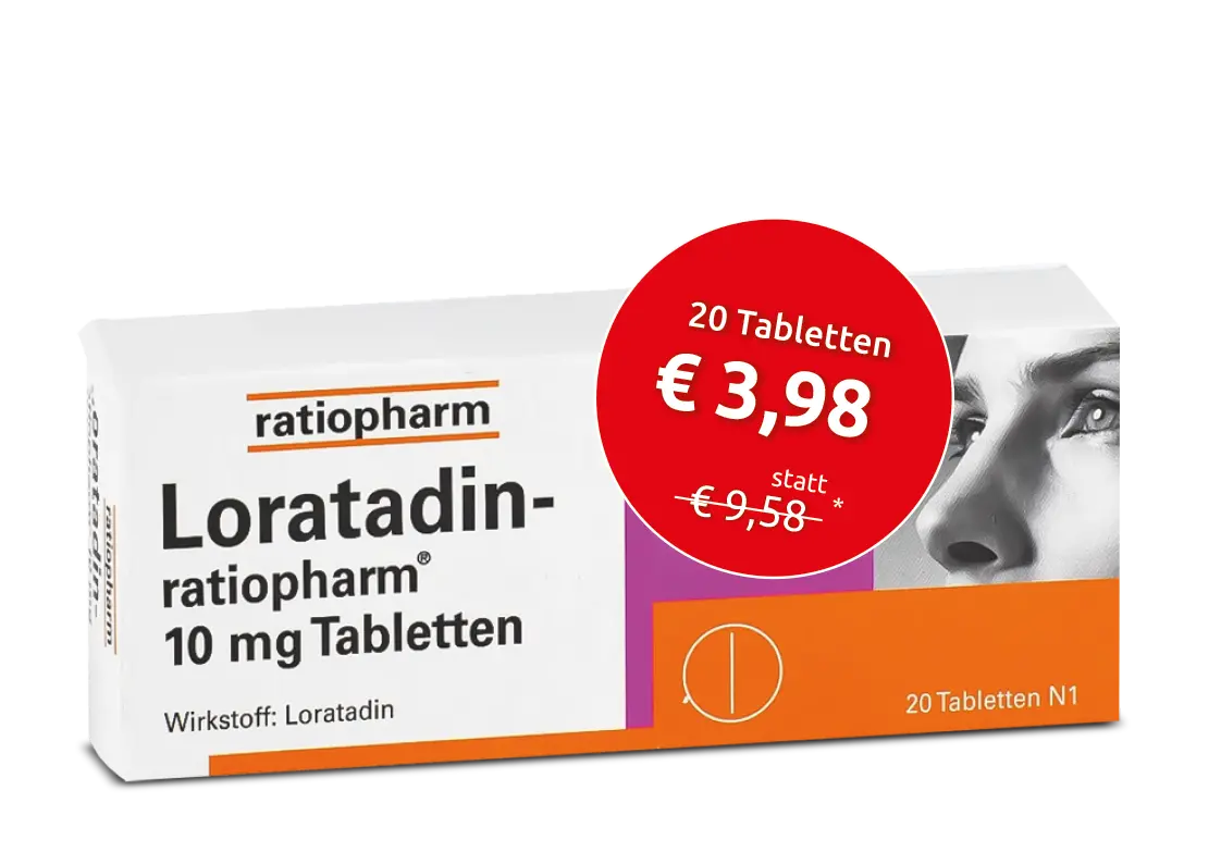 LORATADIN-ratiopharm 10 mg Tabletten 20 St