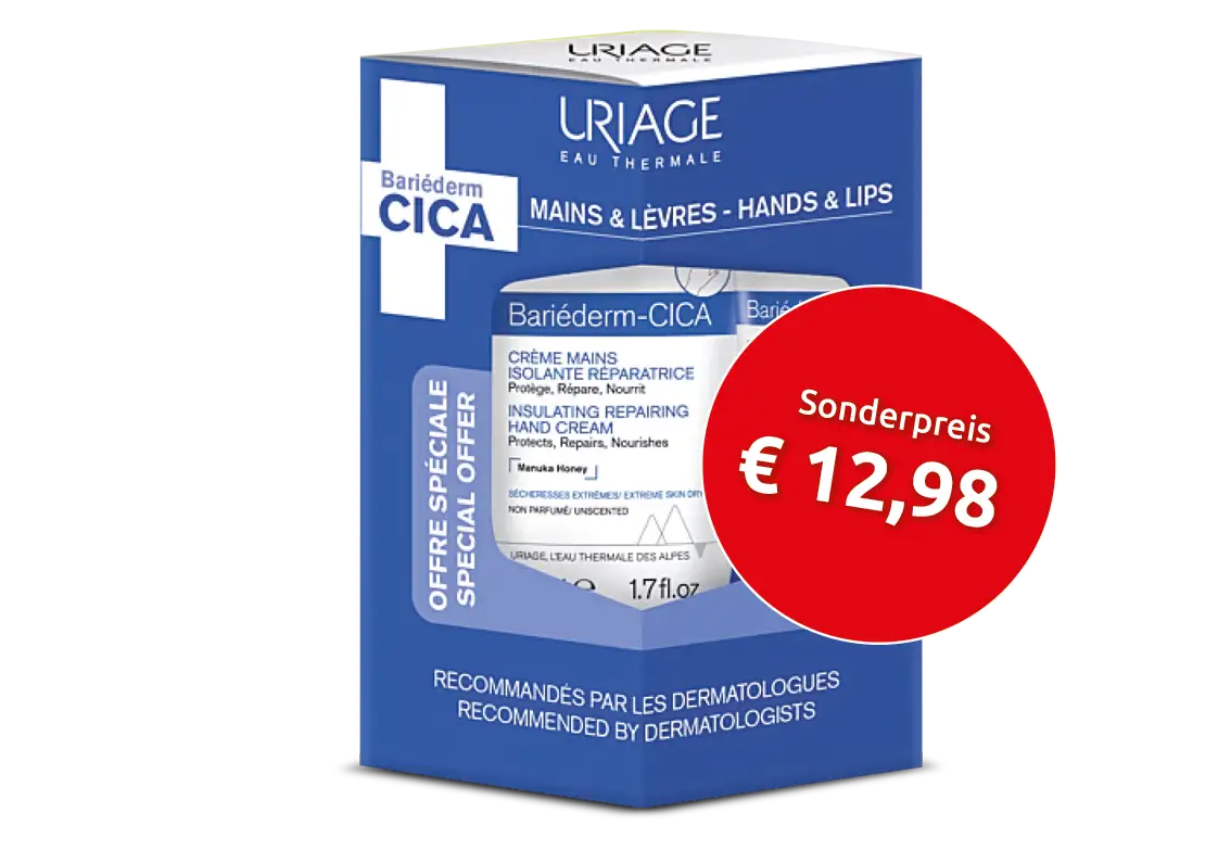 Uriage Bariederm-CicaHandcreme und Lippenbalsam-