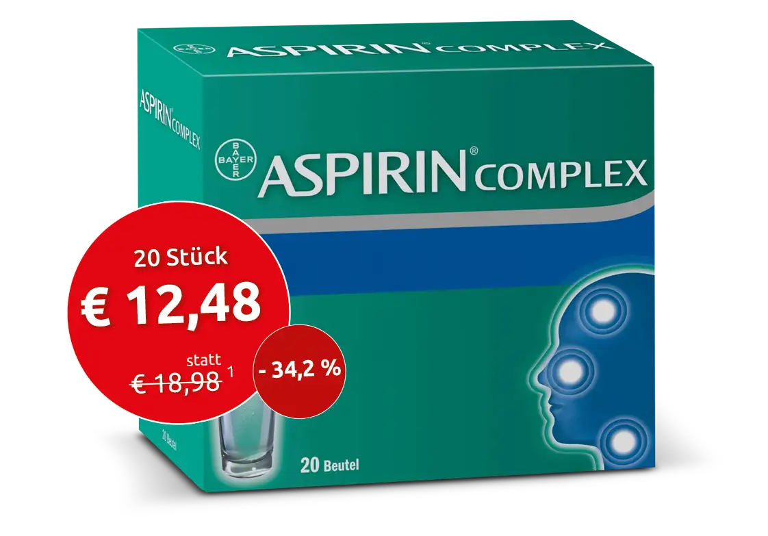 ASPIRIN Complex Btl.m.Gran.z.Herst.e.Susp.z.Einn. 20 St