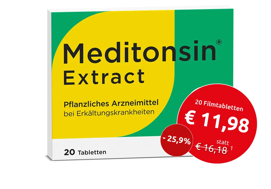 MEDITONSIN Extract pflanzliche Erkältungstabletten 20 St