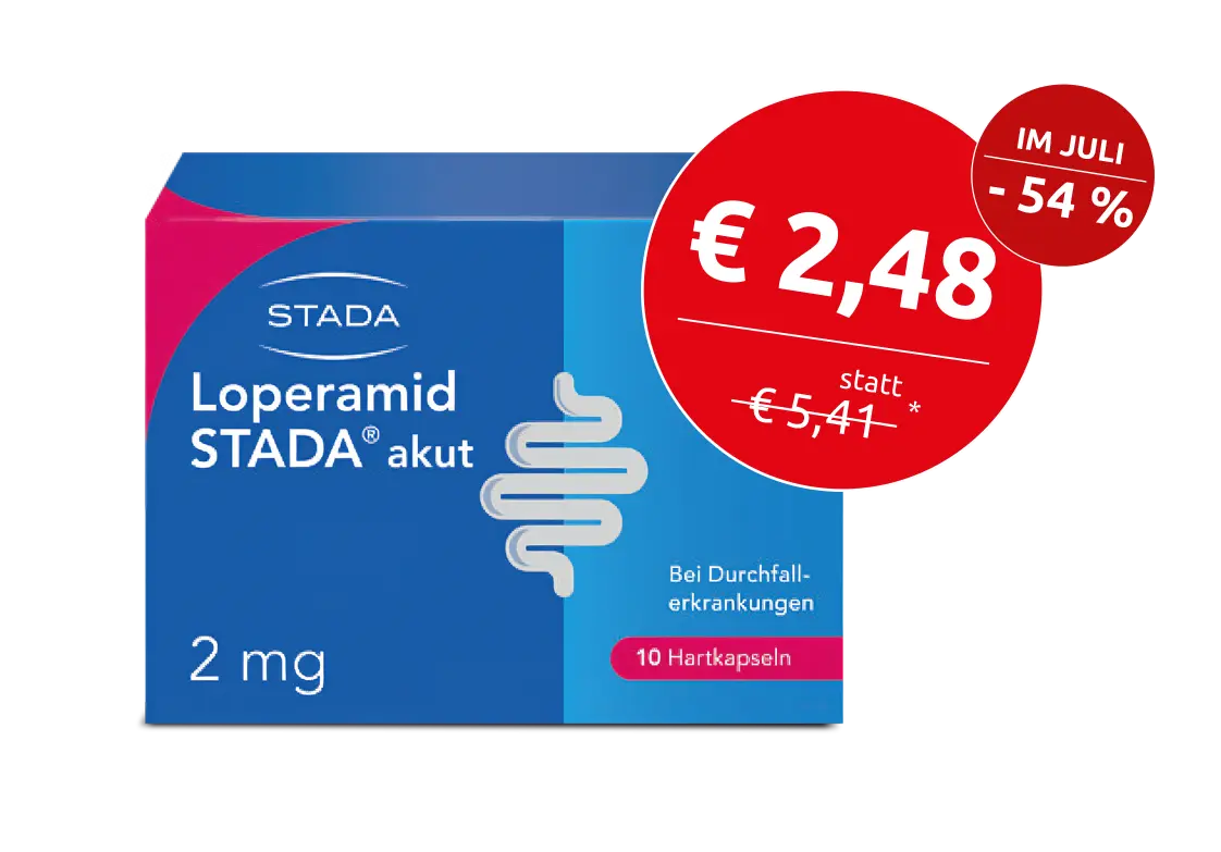 LOPERAMID STADA akut 2 mg Hartkapseln 10 St LOPERAMID STADA akut 2 mg Hartkapseln 10 St