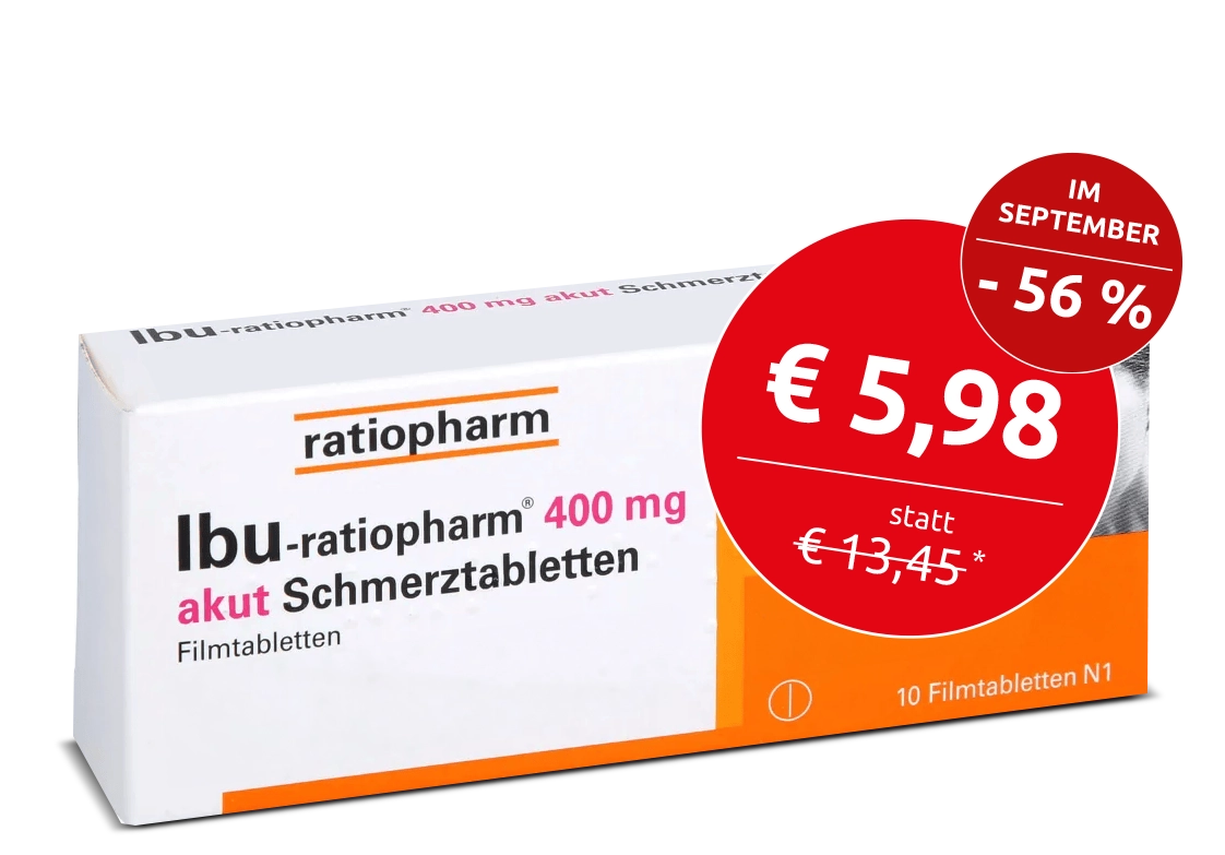 IBU-ratiopharm® 400 mg akut Schmerztabletten
